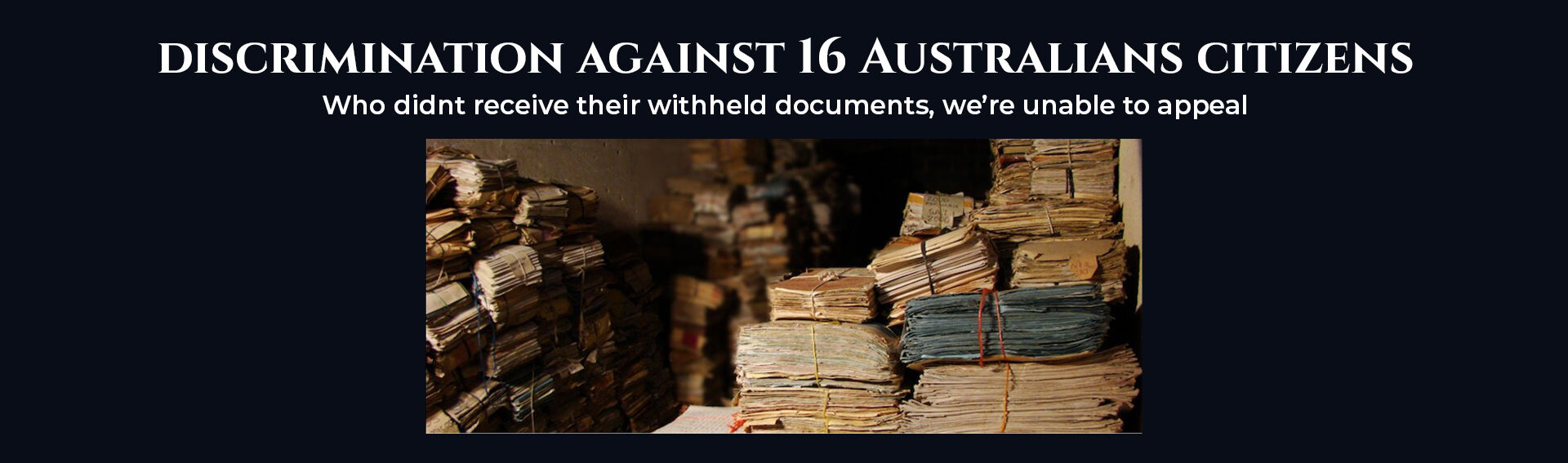 Absent Justice - Discrimination against 19 Australian Citizens