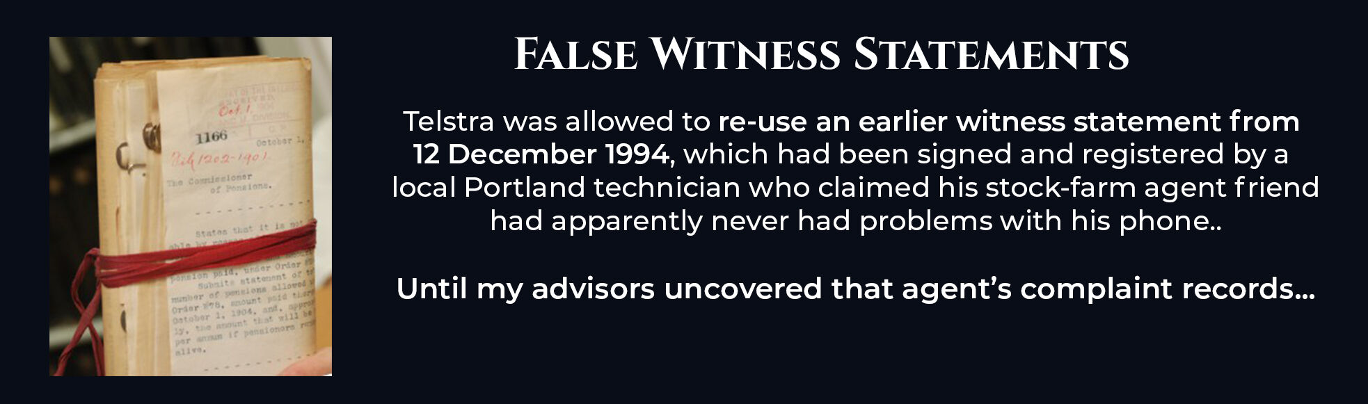 Absent Justice - False Witness Statements