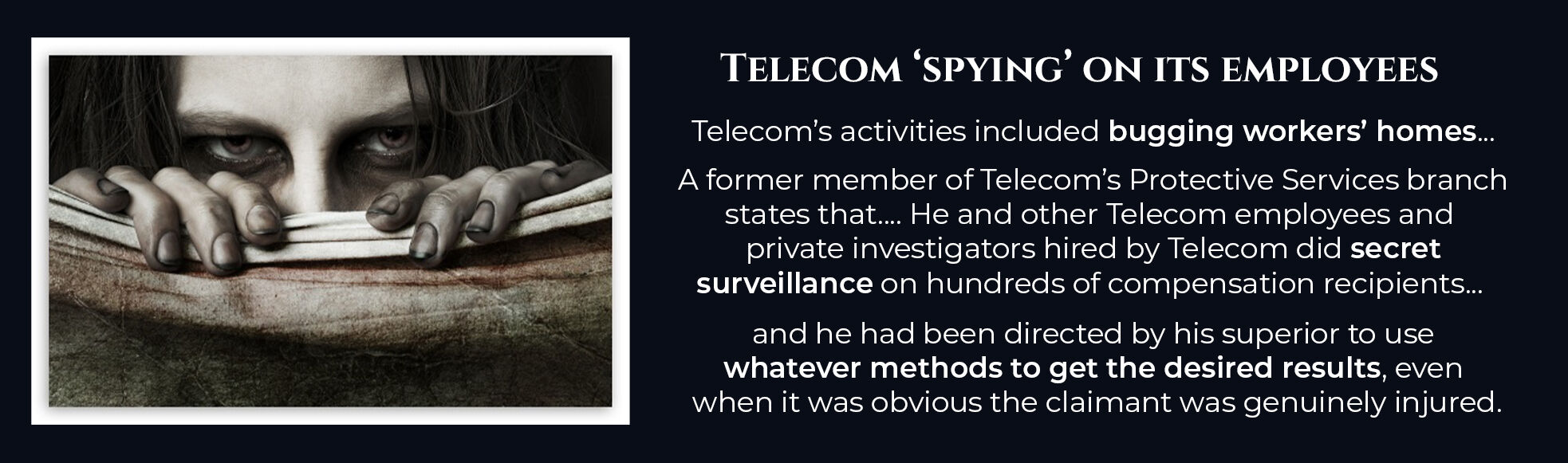 Absent Justice - Telstra Spying on its Employees