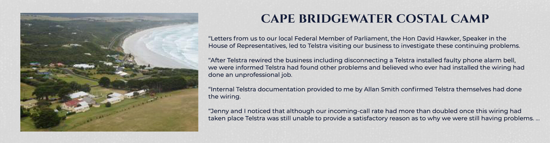 Absent Justice - My Story - Cape Bridgewater Coastal Camp