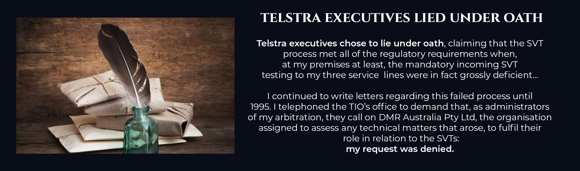 Absent Justice - Telstra Executives Lied under oath